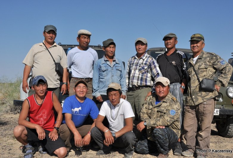 Wildlife rangers in the Great Gobi B protected area