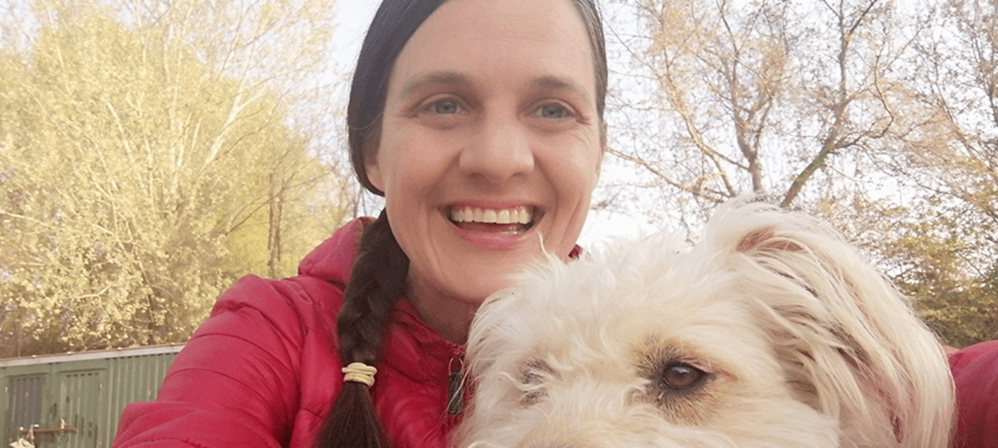 Katja Silbermayr mit Hund