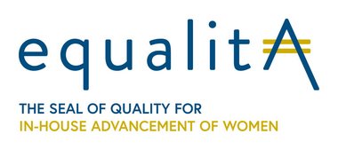 Logo: EqualitA, Seal of Quality for In-House Advancement of Women