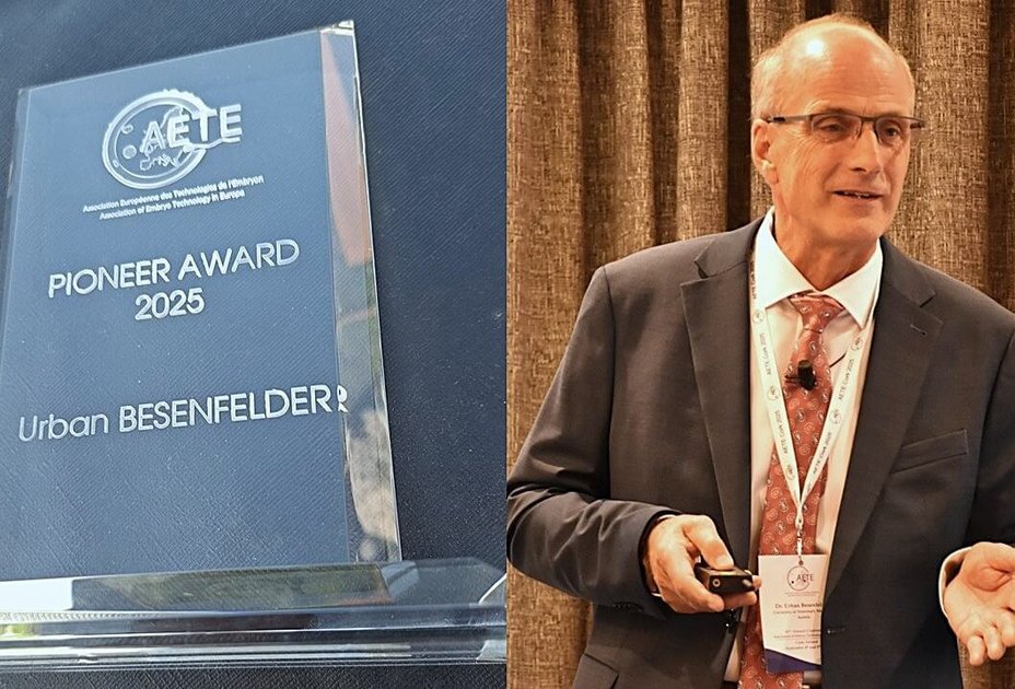 Urban Besenfelder erhielt den Pioneer Award der AETE, Foto: privat