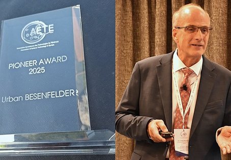 Urban Besenfelder erhielt den Pioneer Award der AETE, Foto: privat