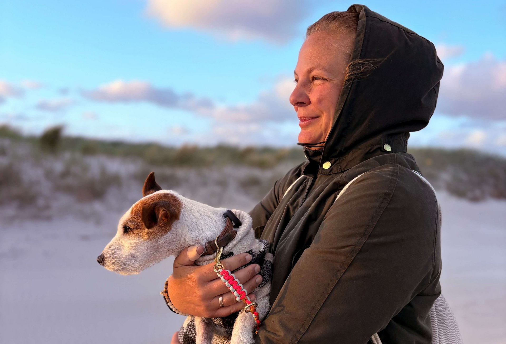 Maria Guschlbauer mit Hund