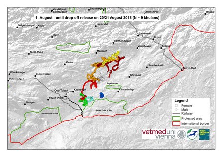 Map of wild ass movements in August 2015