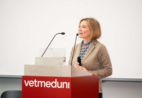 Marianne Penker (BOKU Wien) während ihrer Key Note lecture „Das österreichische Agrar-Ernährungssystem in der Klimakrise“