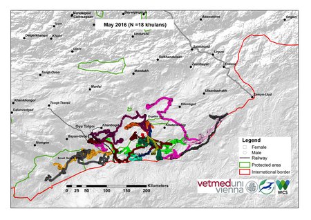 Karte von Khulan Bewegungen Mai 2016