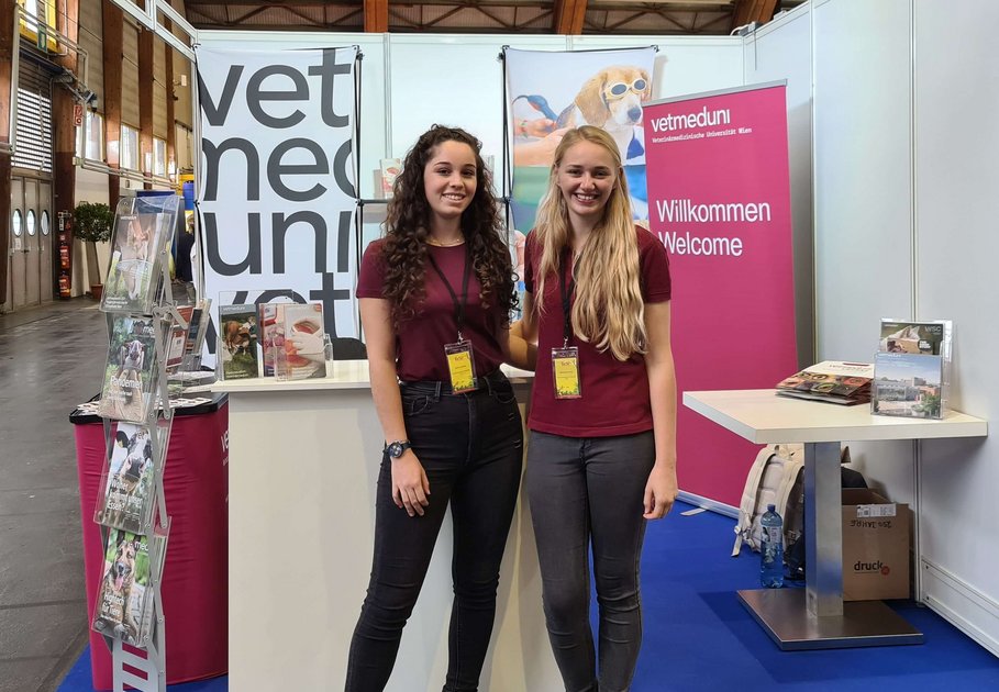Stand der Vetmeduni bei der BeSt-Messe. Foto: Ines Griesser Stand der Vetmeduni bei der BeSt-Messe. Foto: Ines Griesser