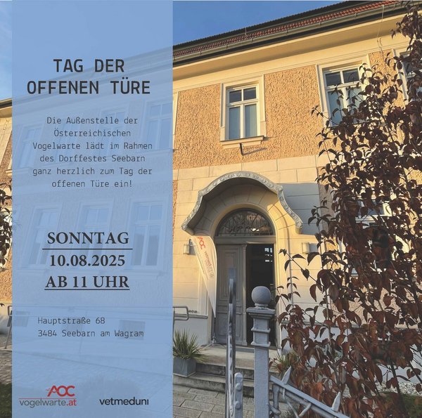 Einladung zum Tag der offenen Tür der Außenstelle Seebarn des AOC am 10. August 2025 ab 11:00