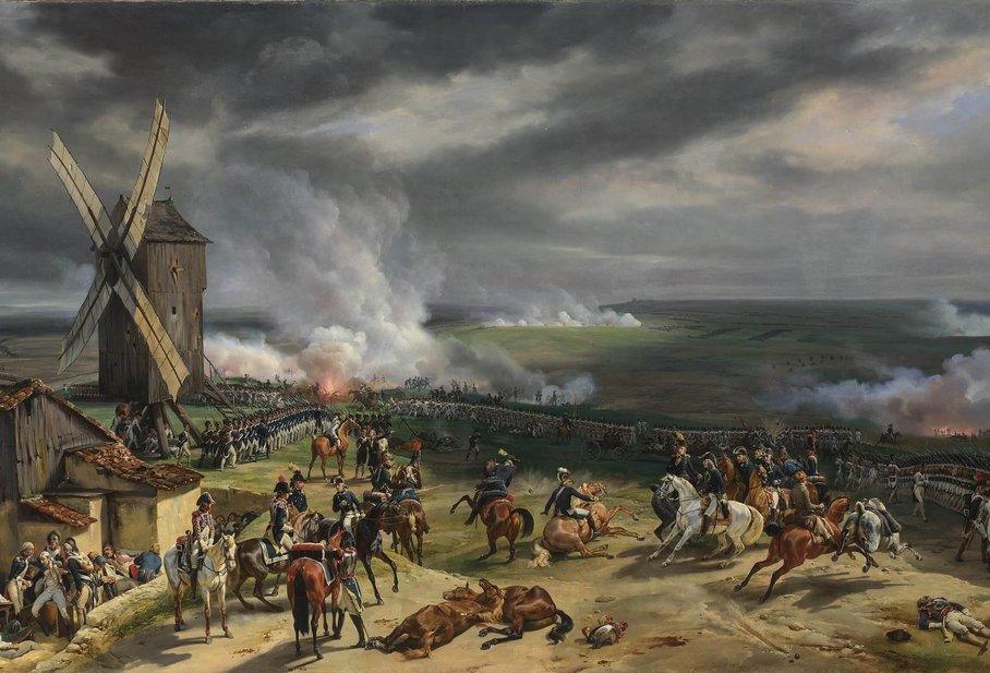 Das Gemälde stellt das Elend und Verhalten von Pferden im Krieg dar.