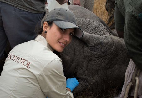 Friederike Pohlin setzt sich für den Artenschutz und das Management von Wildtieren ein. Foto: Patrick Kahler