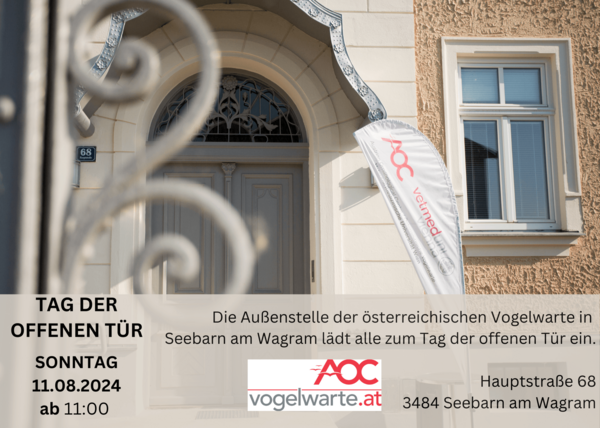 Einladung zum Tag der offenen Tür der Außenstelle Seebarn des AOC am 11. August 2024 ab 11:00