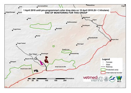 Karte von Khulan Wanderungen im April 2018