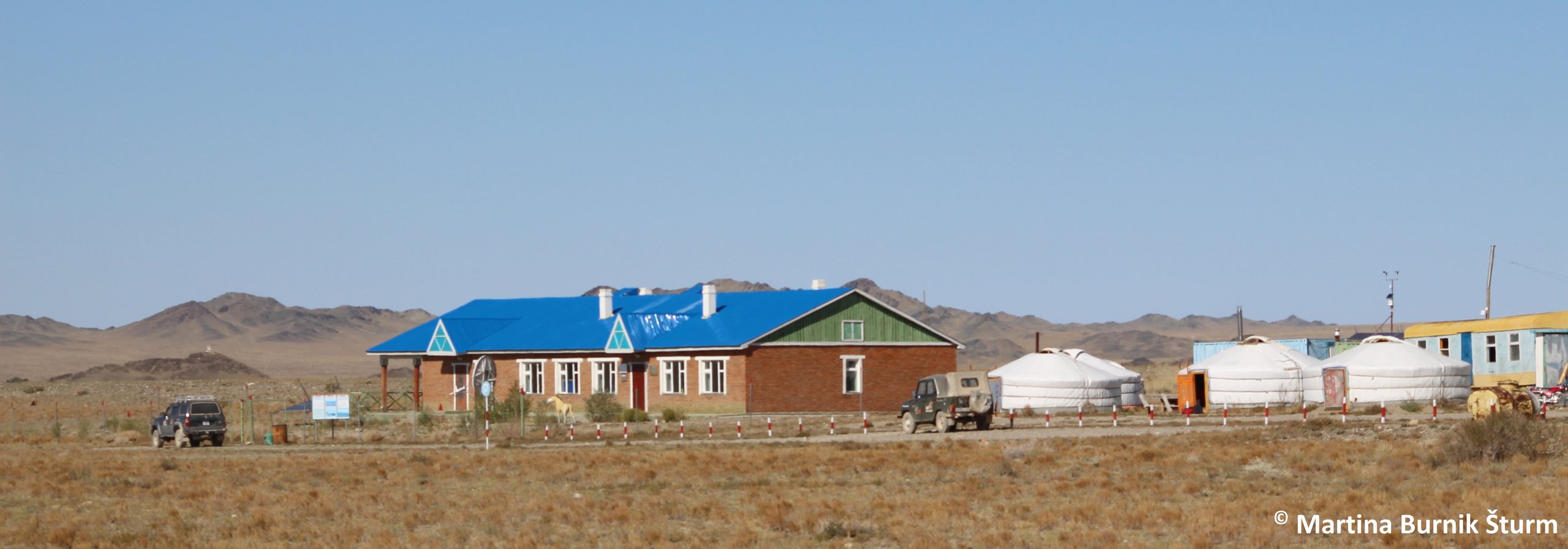 Photo of the research camp in Takhin-Tal