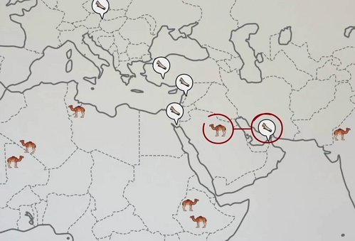 map of dromedary domestication